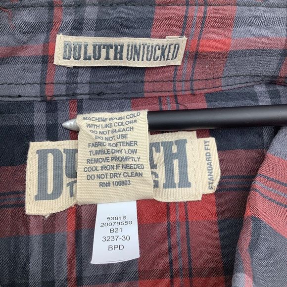 Duluth Trading Untucked Mens Standard Fit Long Sleeve Button Up Shirt Size XL - Picture 6 of 6